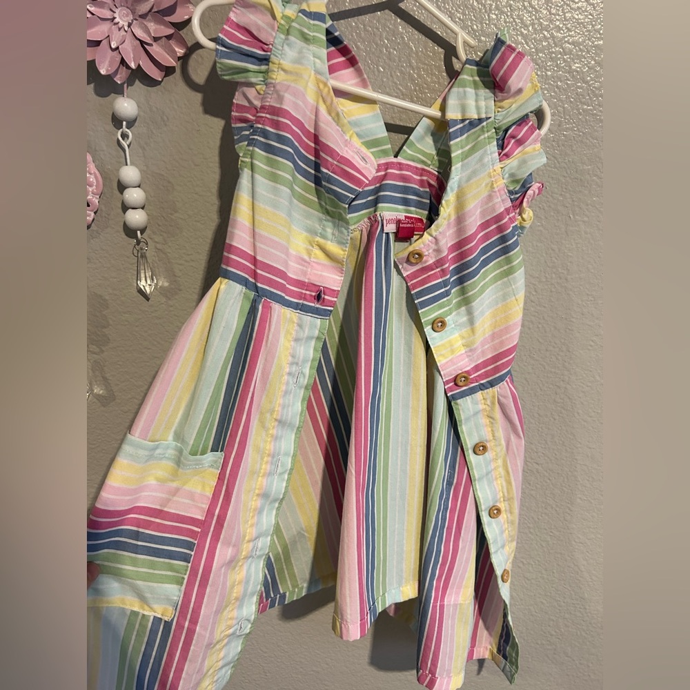 Colorful summer dress button up for GIRLS/toddler